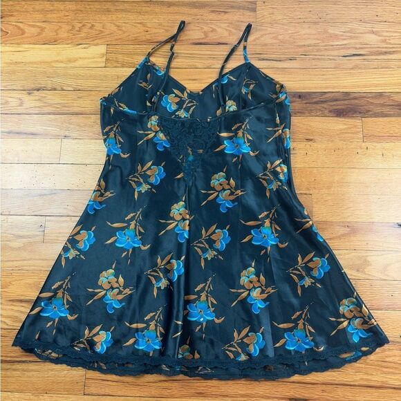 Vintage 80's Victorias Secret Gold Label Floral Slip Size M - Picture 3 of 9